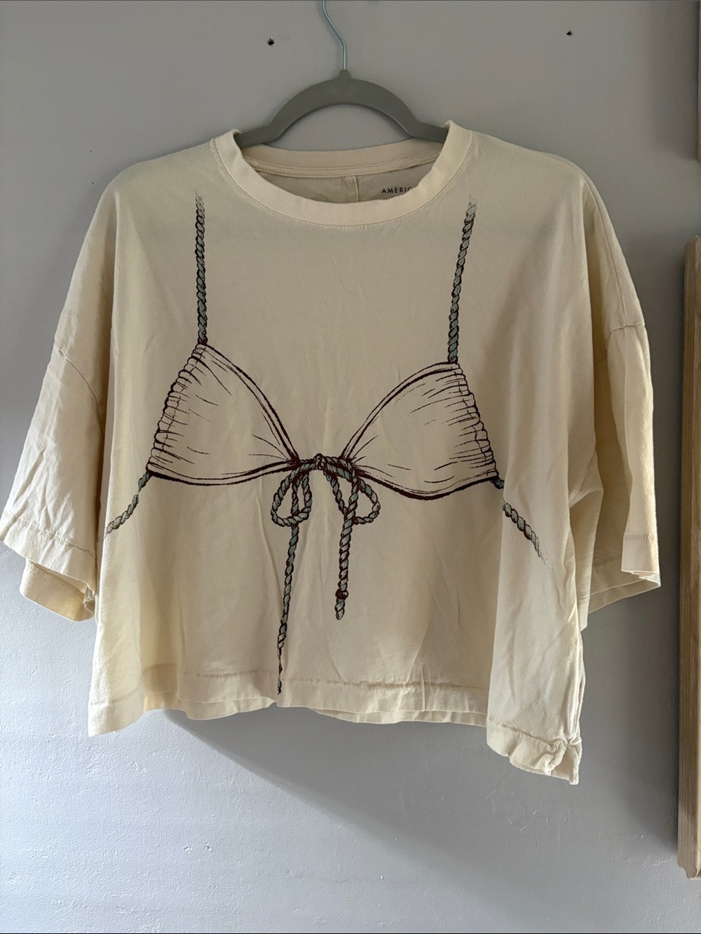 American Eagle bikini top cropped shirt